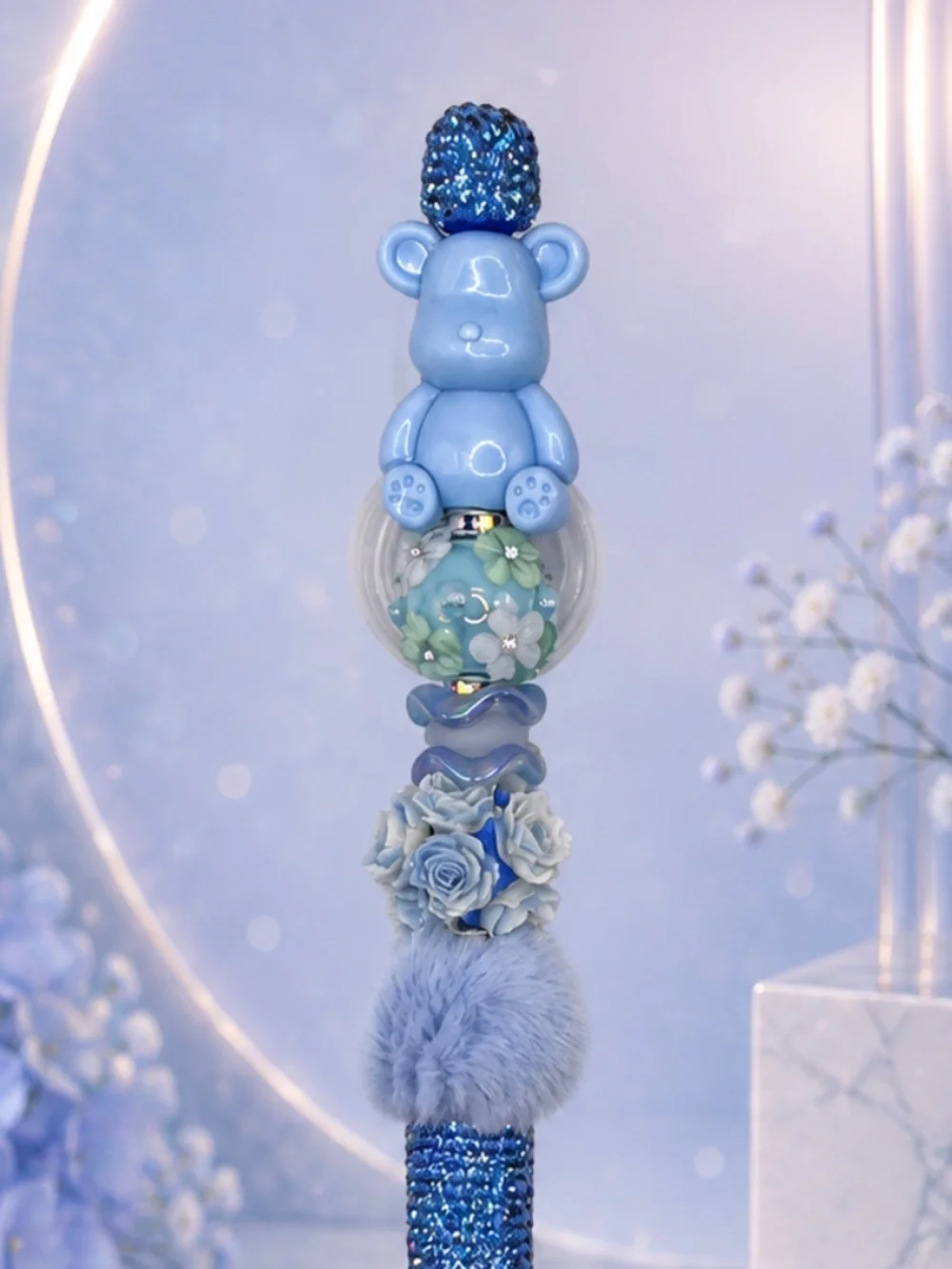 Blue Bear Garden Sparkle Pen